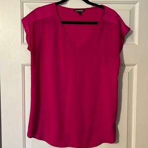 Hot Pink Polyester T-Shirt